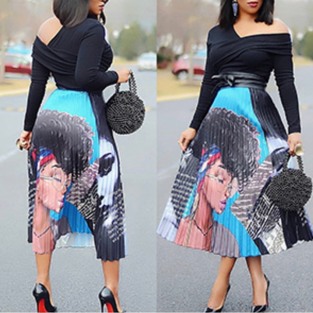 Face Print Skirt